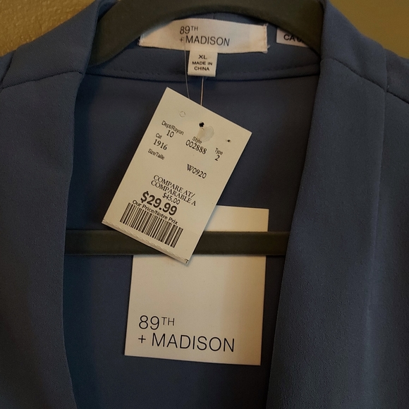 NWT Steel Blue Cropped Blazer - Picture 3 of 3